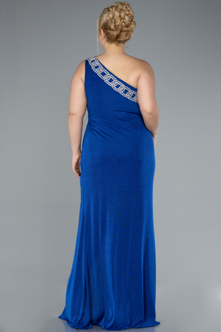 Abendkleid in Übergröße Lang Sächsischblau ABU4601