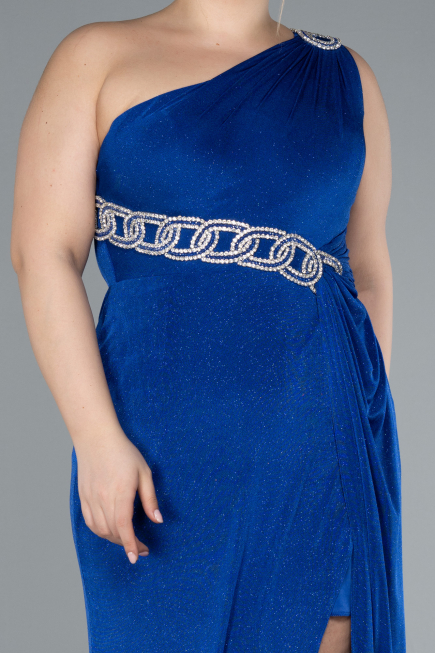 Abendkleid in Übergröße Lang Sächsischblau ABU4601