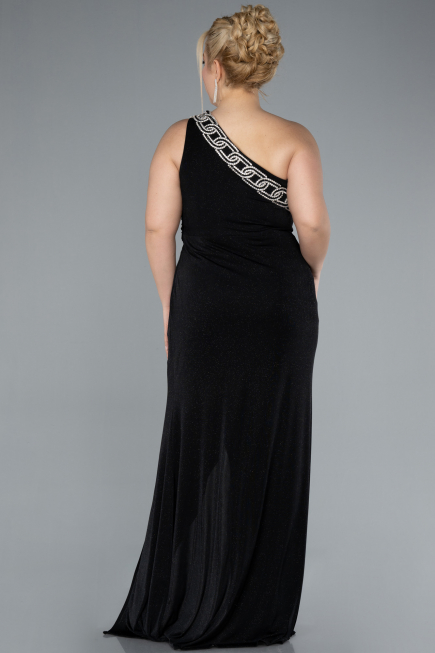 Abendkleid in Übergröße Lang Schwarz ABU4601