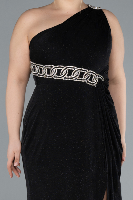 Abendkleid in Übergröße Lang Schwarz ABU4601