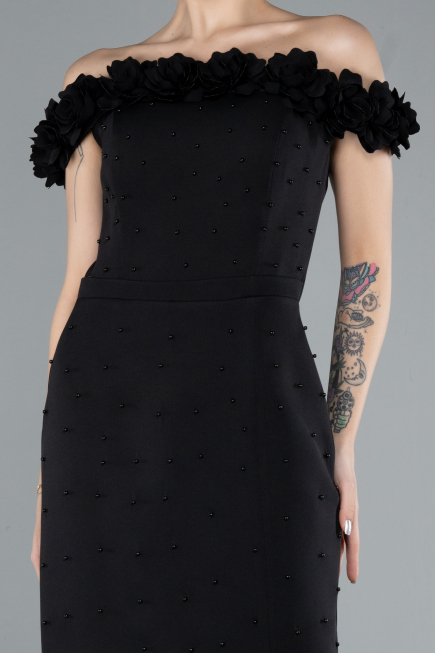 Partykleid Midi Schwarz ABK2248