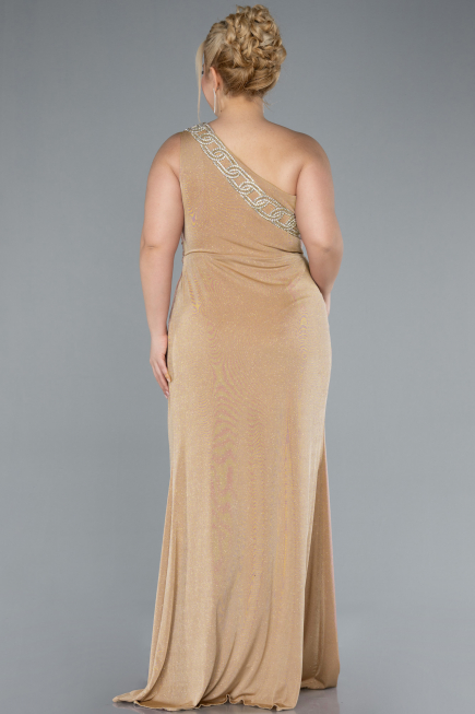 Abendkleid in Übergröße Lang Gold ABU4601