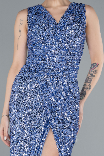 Abendkleid Lang Indigo ABU4672