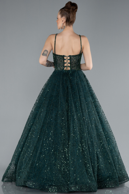 Abendkleid Lang Smaragdgrün ABU3839