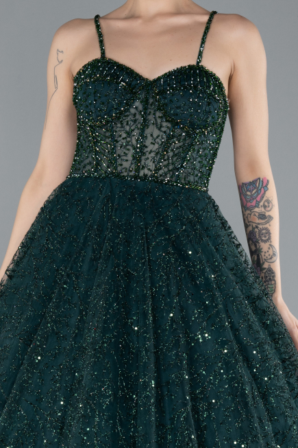 Abendkleid Lang Smaragdgrün ABU3839