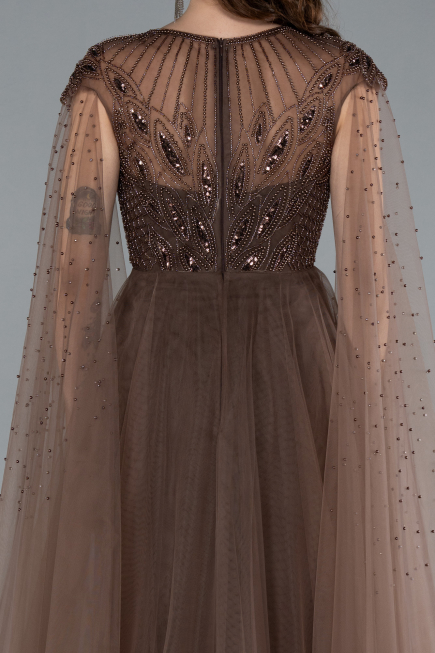 Abendkleid Lang Braun ABU4707