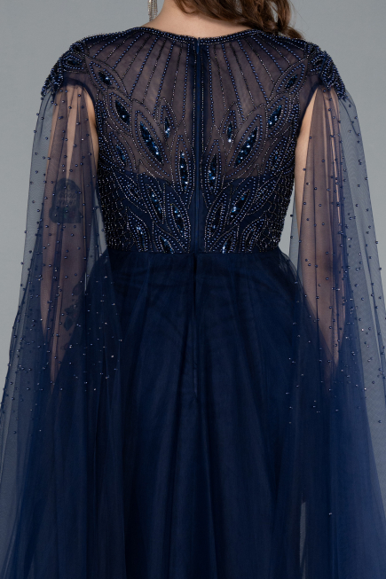 Abendkleid Lang Marineblau ABU4707