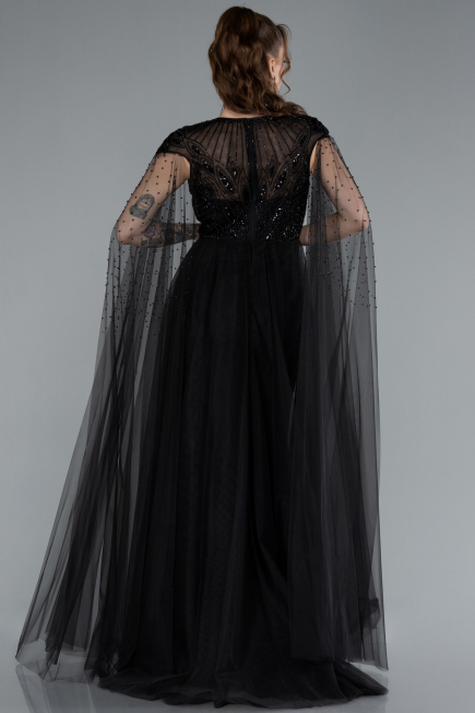 Abendkleid Lang Schwarz ABU4707