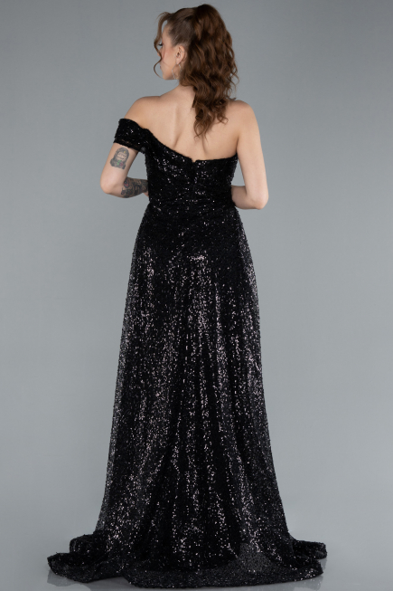 Abendkleid Lang Schwarz ABU4691
