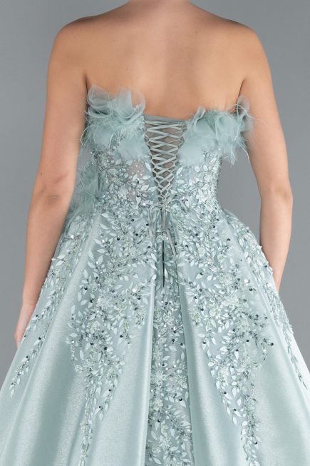 Designer Abendkleid Lang Minzgrün ABU4738