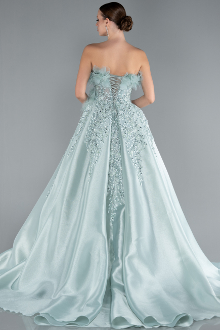 Designer Abendkleid Lang Minzgrün ABU4738