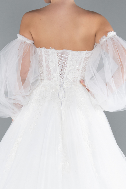 Hochzeitskleider Lang Weiß ABG111
