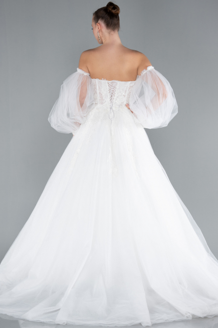 Hochzeitskleider Lang Weiß ABG111