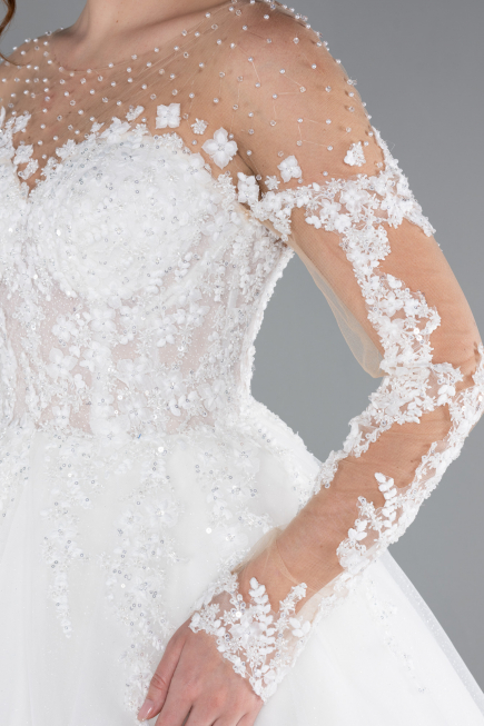 Hochzeitskleider Lang Weiß ABG036
