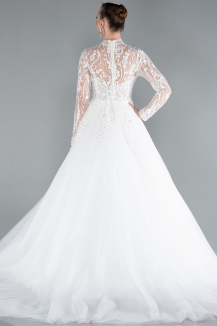 Hochzeitskleider Lang Weiß ABG119