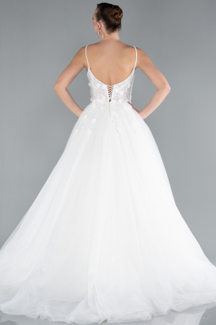 Hochzeitskleider Lang Weiß ABG039