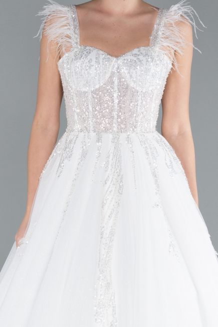 Hochzeitskleider Lang Weiß ABG110