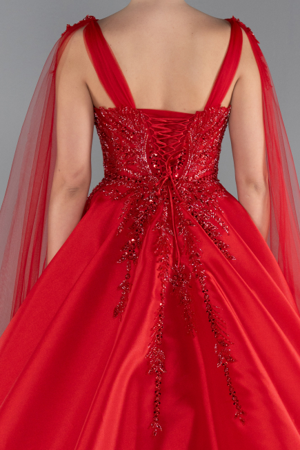 Rot Designer Verlobungskleid Lang ABU4432