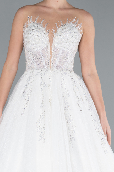 Hochzeitskleider Lang Weiß ABG034