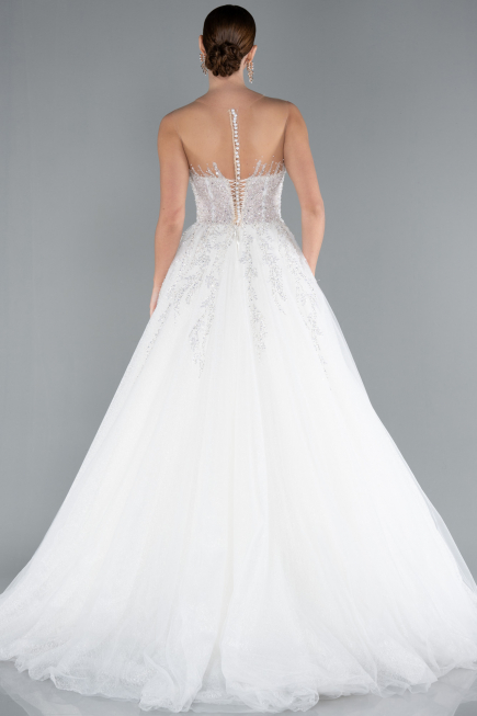 Hochzeitskleider Lang Weiß ABG034