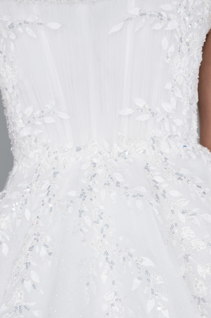 Hochzeitskleider Lang Weiß ABG121