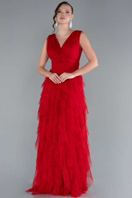 Abendkleid Lang Rot ABU4723