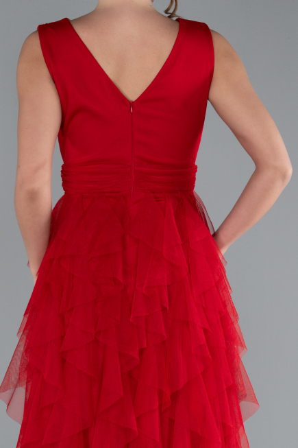 Abendkleid Lang Rot ABU4723