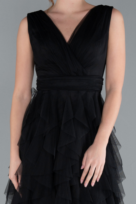 Abendkleid Lang Schwarz ABU4723