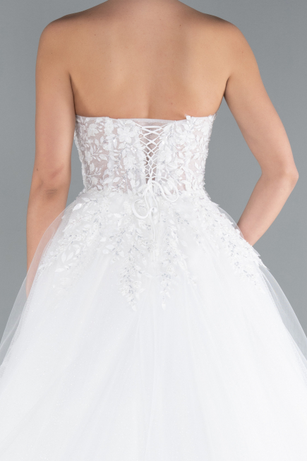 Hochzeitskleider Lang Weiß ABG121