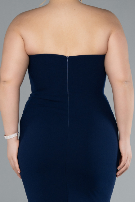 Brautkleid In Übergröße Lang Marineblau ABU4688