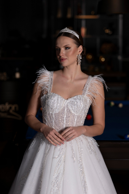 Hochzeitskleider Lang Weiß ABG110
