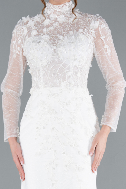 Hochzeitskleider Lang Weiß ABG115