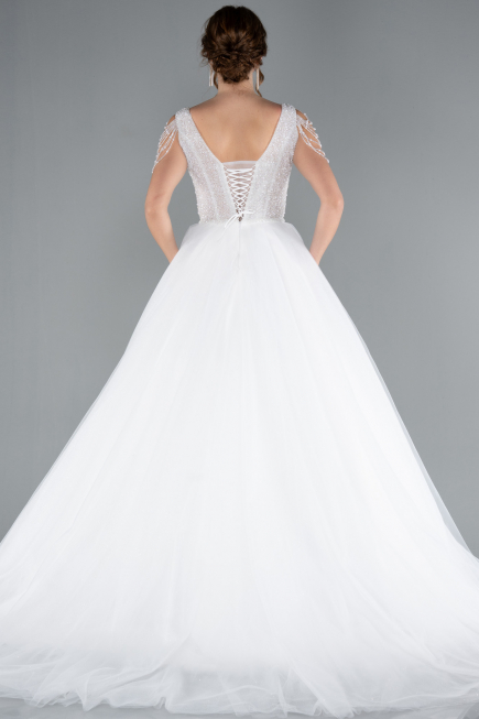 Hochzeitskleider Lang Weiß ABG090