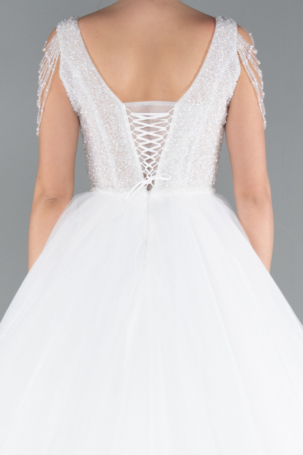 Hochzeitskleider Lang Weiß ABG090