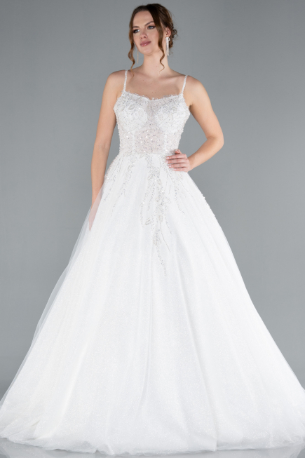 Hochzeitskleider Lang Weiß ABG106