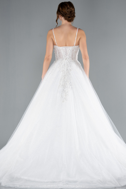 Hochzeitskleider Lang Weiß ABG106