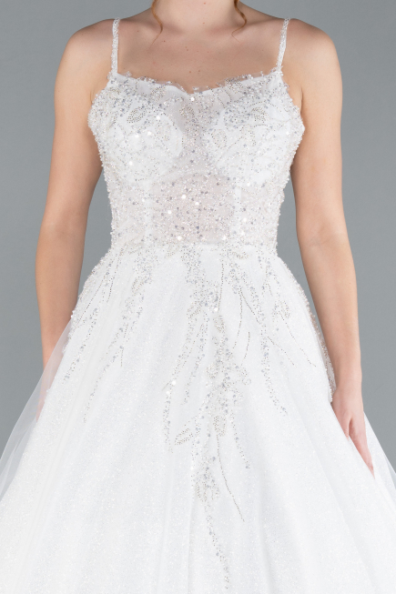 Hochzeitskleider Lang Weiß ABG106