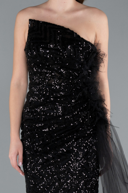 Abendkleid Lang Schwarz ABU4772