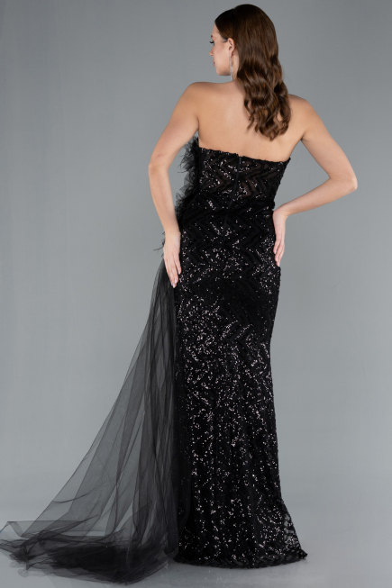 Abendkleid Lang Schwarz ABU4772