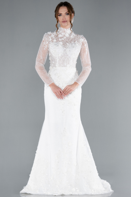 Hochzeitskleider Lang Weiß ABG115