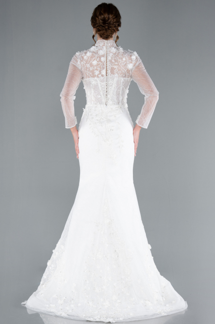 Hochzeitskleider Lang Weiß ABG115