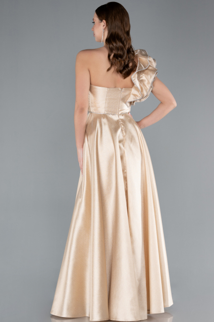 Abendkleid Lang Beige ABU4782