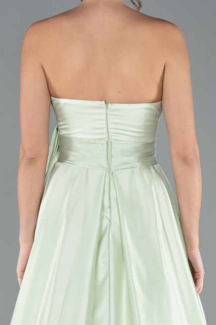 Abendkleid Lang Satin Minzgrün ABU4774