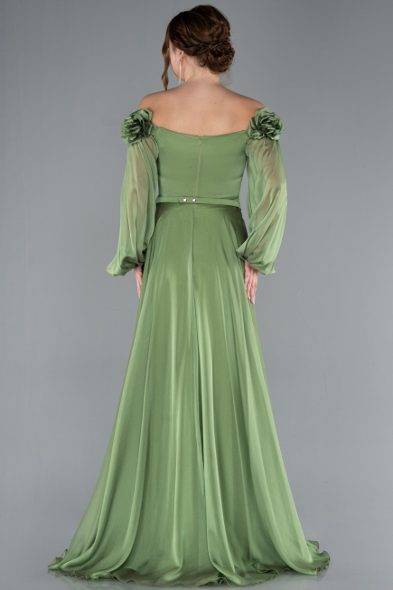 Abendkleid Lang Chiffon Khaki ABU4130