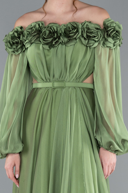 Abendkleid Lang Chiffon Khaki ABU4130