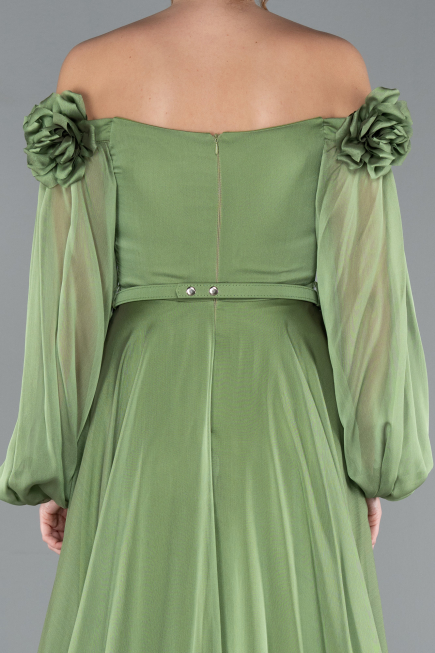 Abendkleid Lang Chiffon Khaki ABU4130