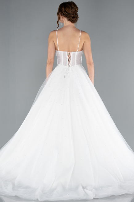 Hochzeitskleider Lang Weiß ABG037