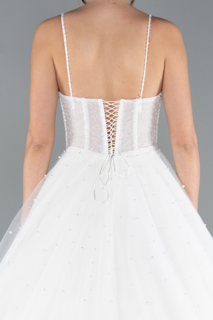 Hochzeitskleider Lang Weiß ABG037