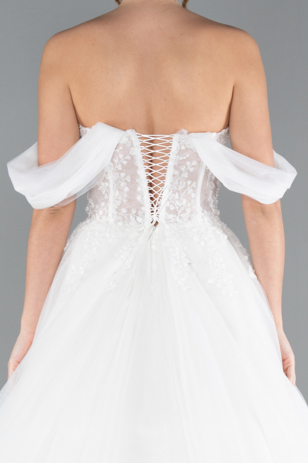 Hochzeitskleider Lang Weiß ABG088