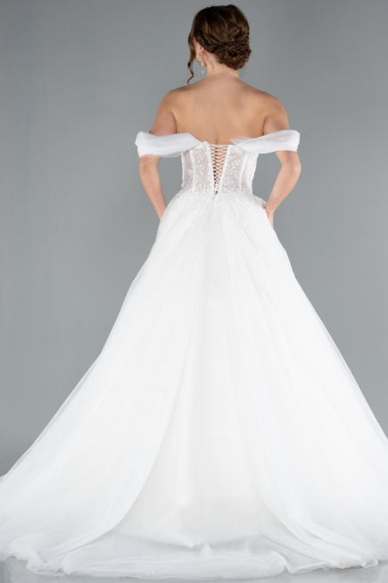 Hochzeitskleider Lang Weiß ABG088